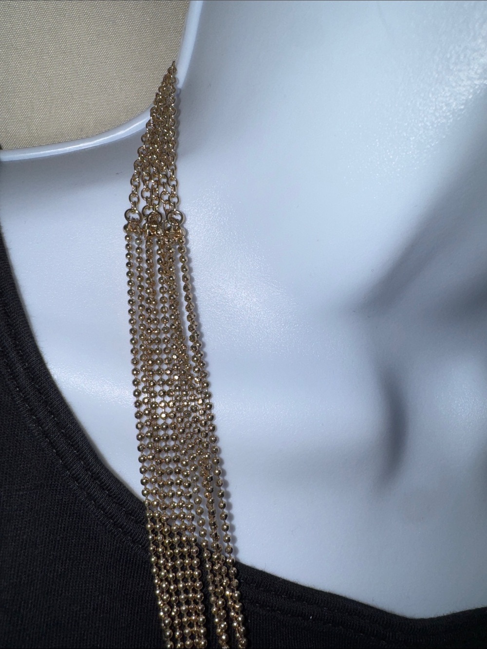 Gold Multi-Layer Statement Necklace - Women Jewelry - Picture 2 of 5